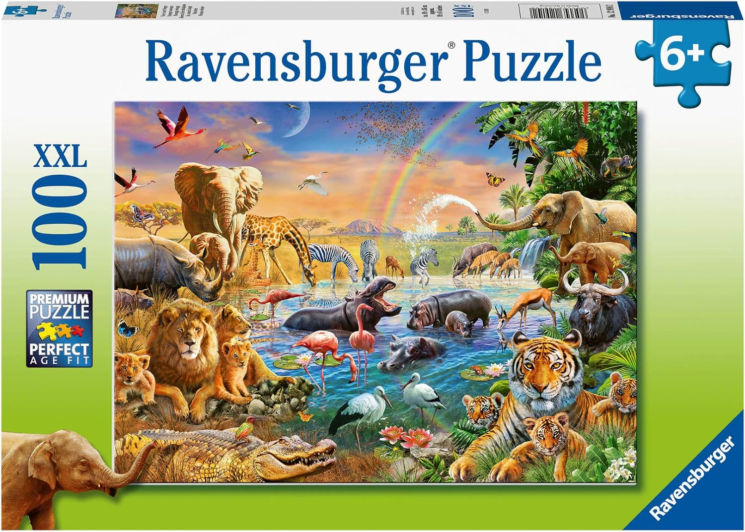 Ravensburger 12910-2 Savannah Jungle Waterhole 100Pc Jigsaw Puzzle image number 1