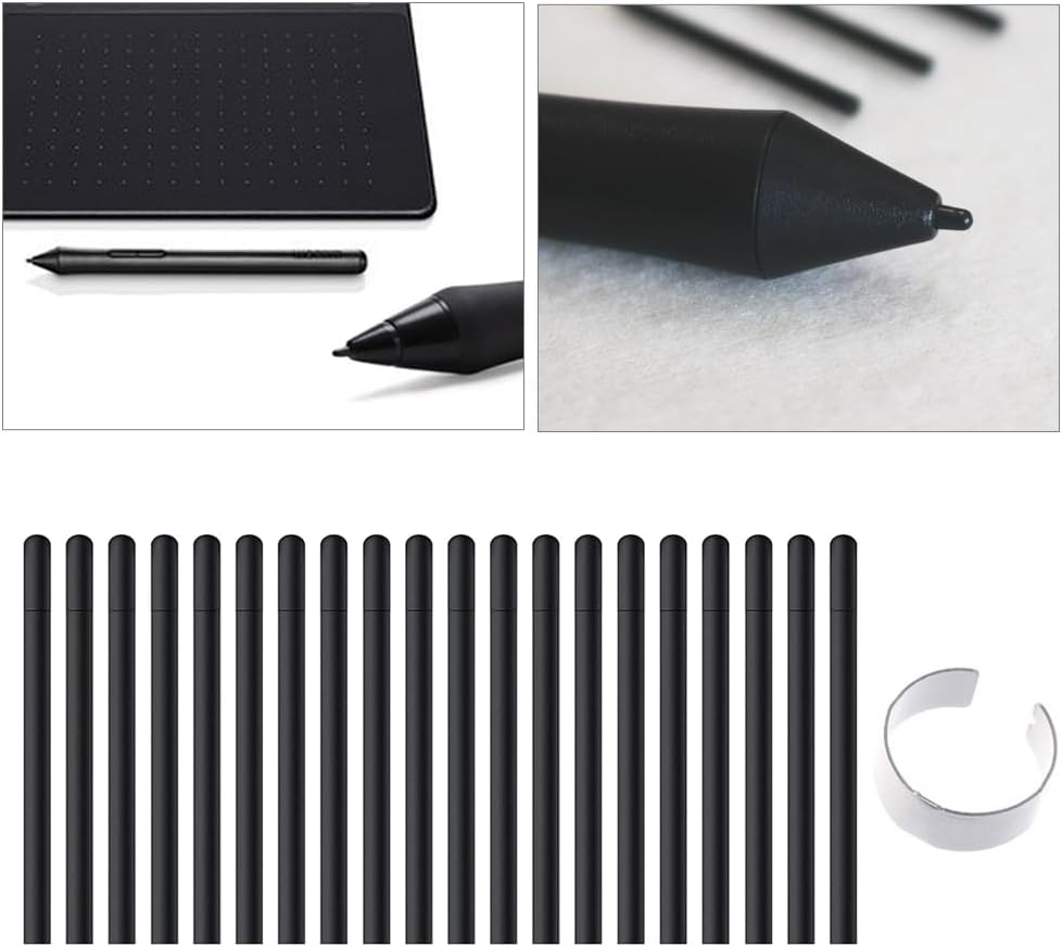 20Pcs Nibs for Wacom Bamboo, Intuos Black Standard Pen Nibs image number 4
