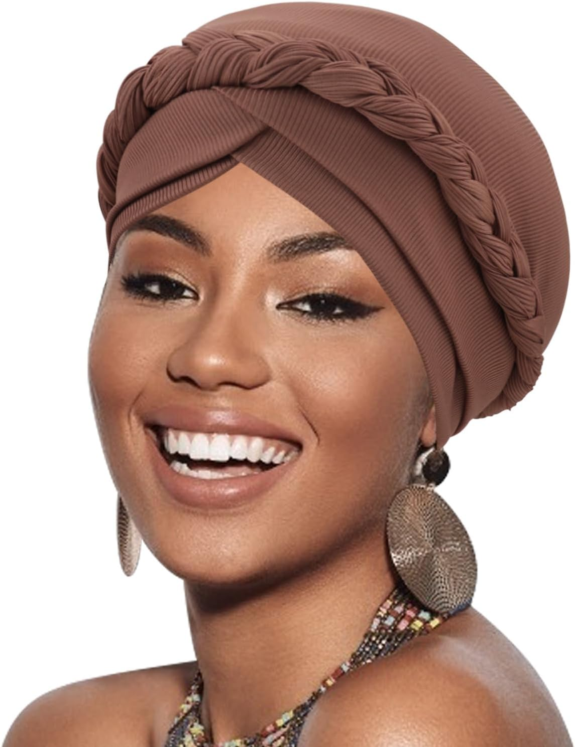 DRESHOW Women'S Warm Knitted Headband Winter Ear Warmers Crochet Head Wrap Thick Fleece Lining Hair Bands, 4Pcs Cross Style Set23M-A01Uk, 1 St&uuml;ck (4Er Pack)