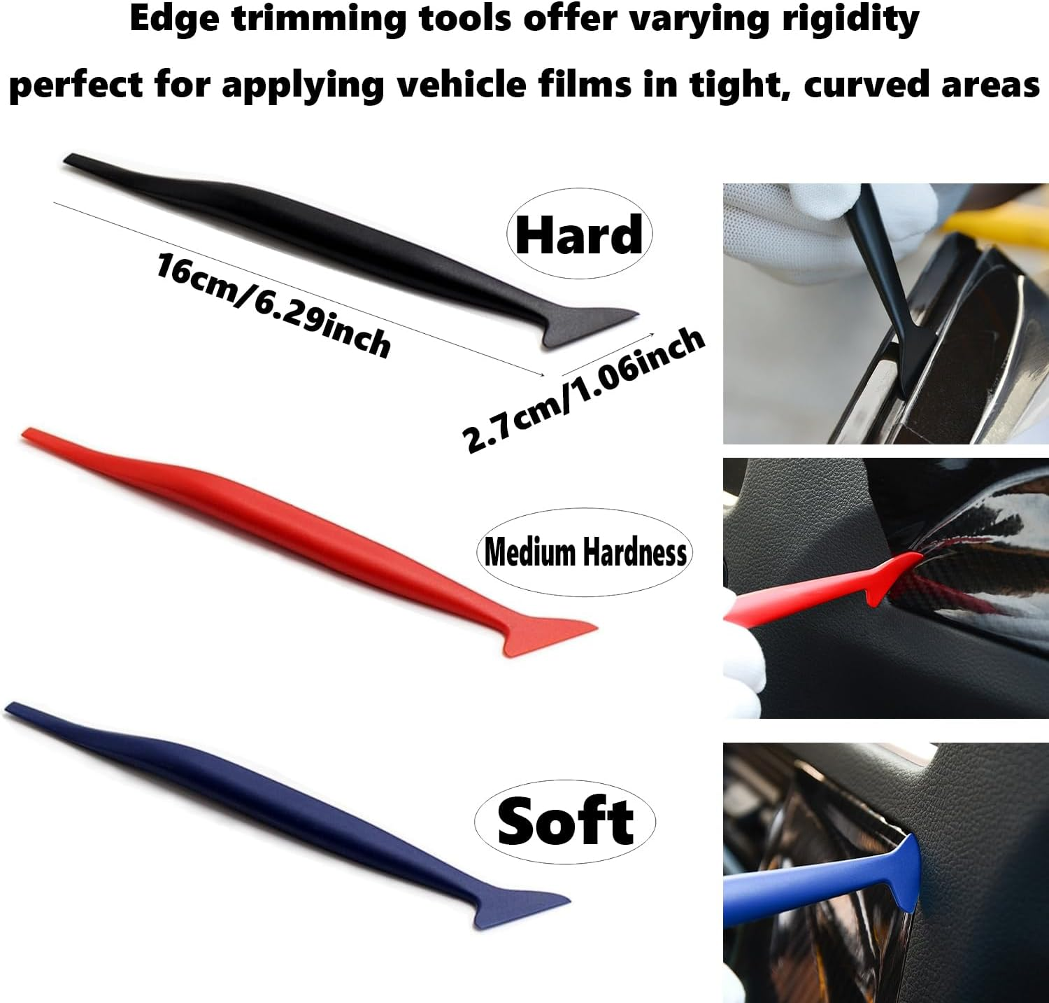 35 Pcs Vinyl Wrap Tools Kit for Furniture & Car Window Film Installation, Protective Squeegees, Utility Cutter, Spray Bottle, Gap Sealing Tools, Firm Squeegee, Ergonomic Design, Professional, Durable image number 5