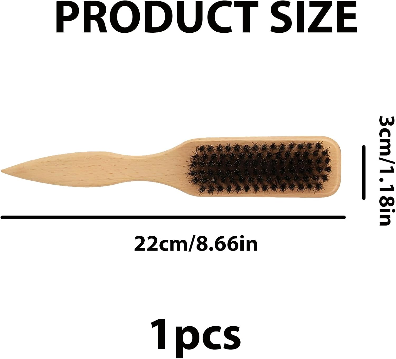 1 Hair Brush, Anti-Static Smooth Back Brush, Natural Boar Bristle Hair Brush, Suitable for Men and Women, Hair and Beard Styling image number 6