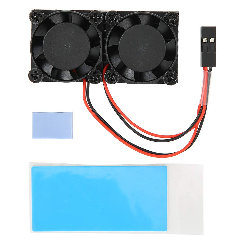 Low Noise Fast Cooling Fan for 4B Board,With High Speed,Dual Heatsink Module + Thermal Glue,1200Mhz,5V