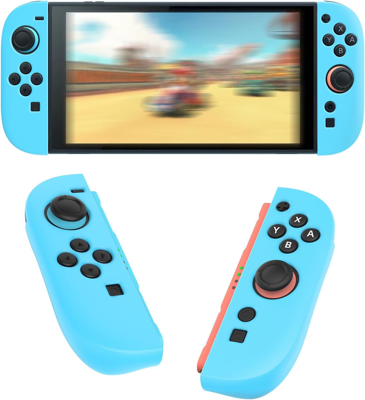 Case for Nintendo Switch 2 Controller and Console Silicone Protective Handle Case, Soft Touch Comfort (Blue)