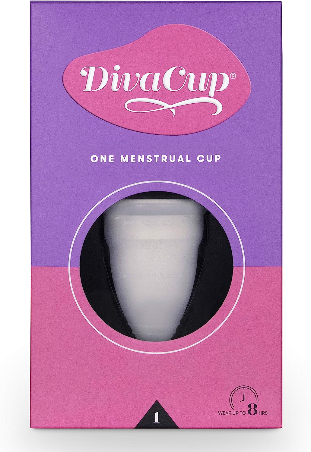 Divacup Model 1 Menstrual Cup, Frosted White image number 1
