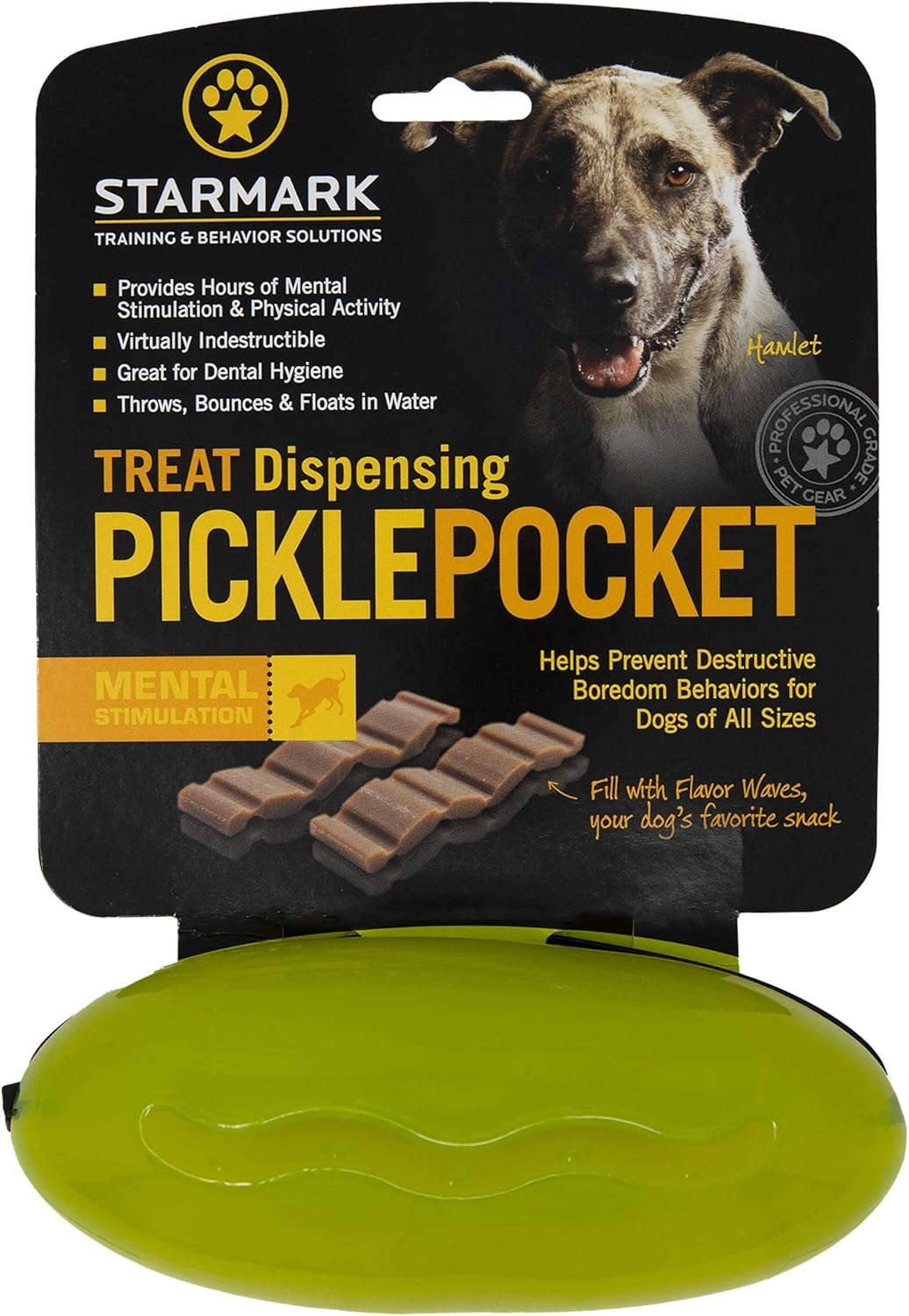 Starmark Treat Dispensing Pickle Pocket for Dogs