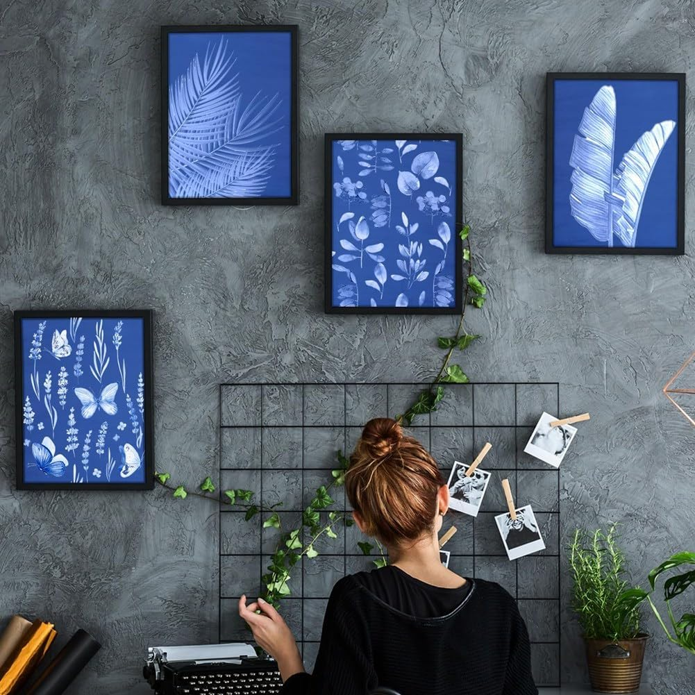 Aribrnten 120Sheets Sun Print Paper Kit Cyanotype Paper Solar Drawing Paper,High Sensitive/Solar Activated Printing Art image number 5