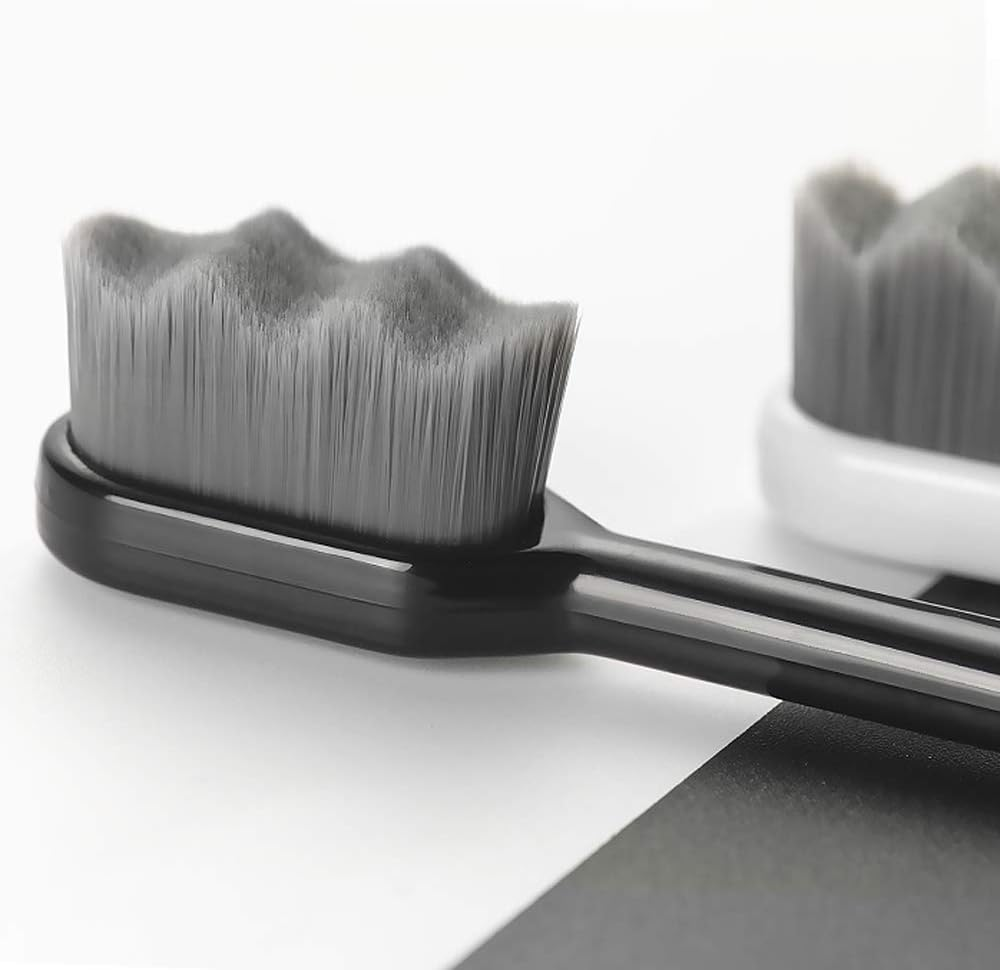 Easyhonor Extra Soft Toothbrush for Sensitive Gums, Micro Fur Manual Toothbrush with 20000 Soft Floss Bristle for Pregnant Women, Elderly, Braces and Gum Recessions, Protect Fragile Gums (6Pcs) image number 1