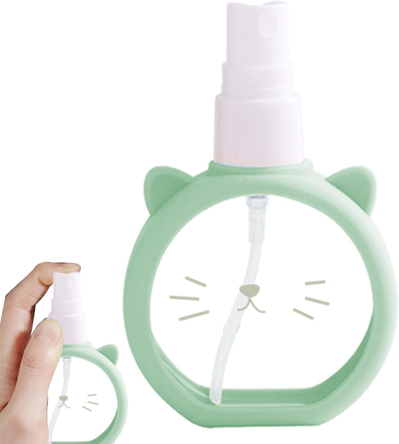 Travel Spray Bottle - Cute Refillable Mist Sprayer Compact 55Ml Mist Sprayer - Gentle Slim Action, Leak Proof Lid & Portable Build a Care Pe