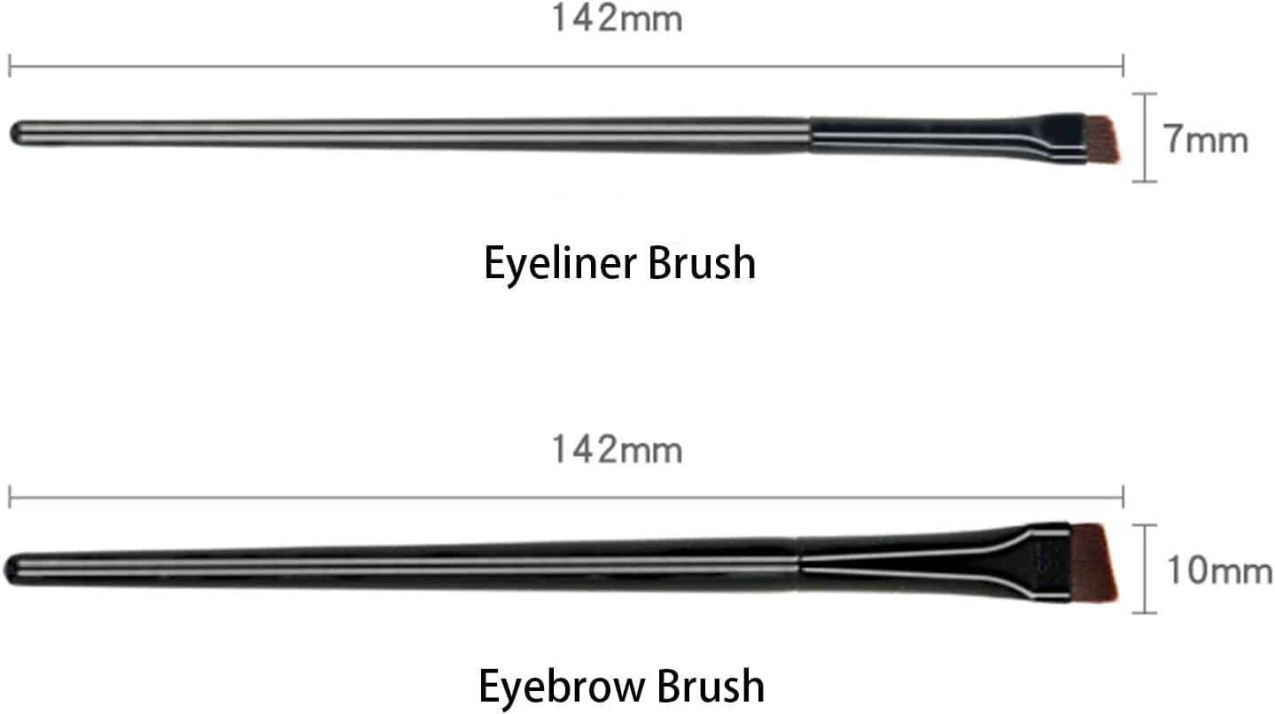 Ksvsonrvi Blade Eyeliner Brush + Eyebrow Brush Set, 2 Pack Fine Angled Eyebrow Tinting Brushes Ultra Thin Flat Eyeliner Makeup Brush Cosmetic Tool image number 4