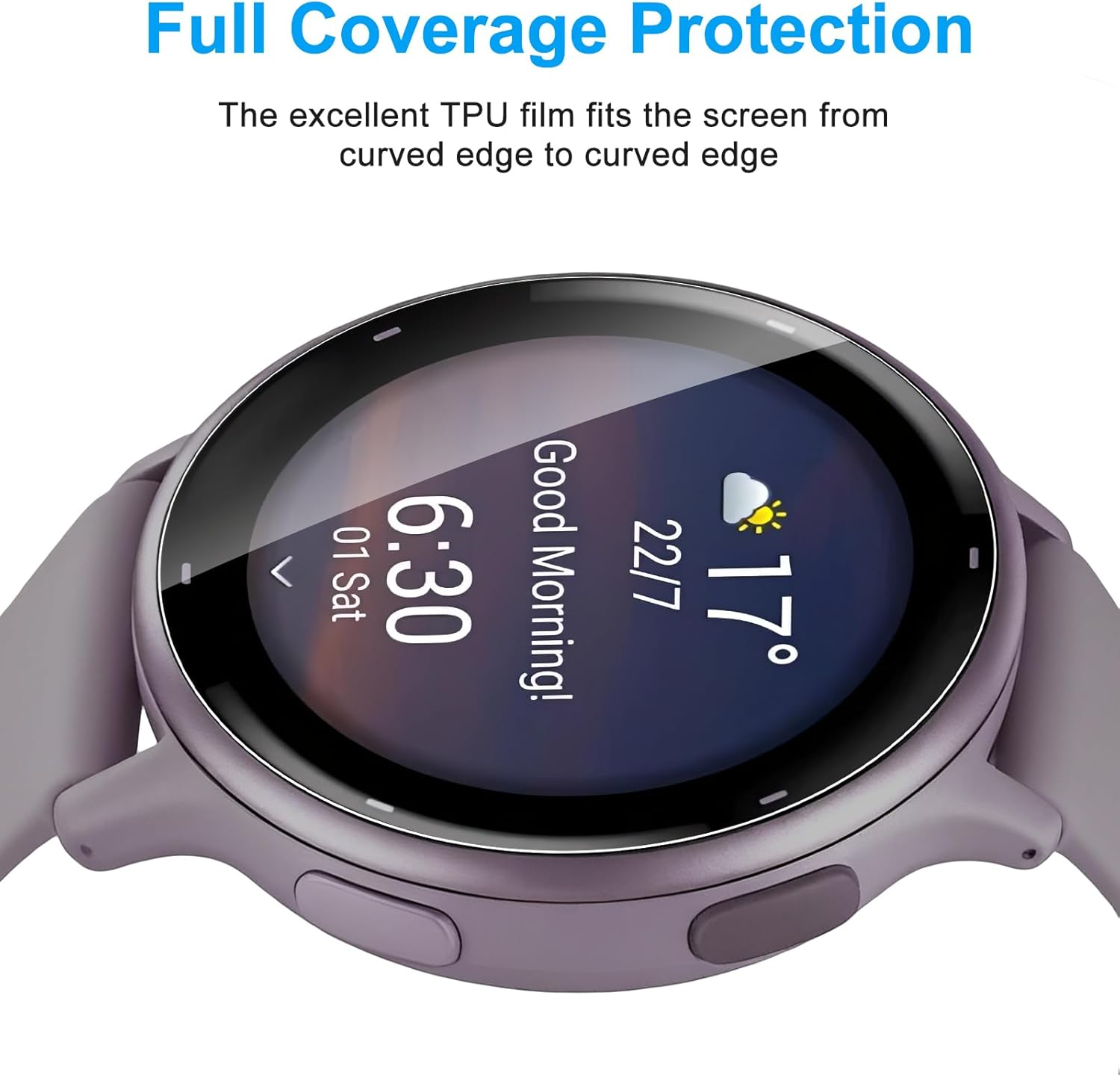 6 Pack for Garmin Vivoactive 5/ Vivoactive 6 Screen Protectors, Flexible TPU Full Coverage [Not Glass] Anti-Scratch Protectors for Garmin Vivoactive 5/6 Smartwatch (6 Pack)