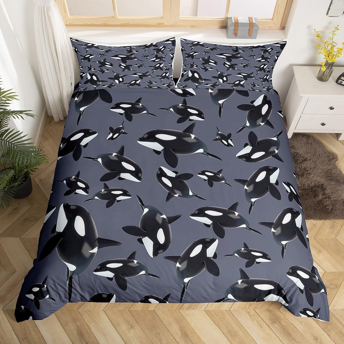 Sea Turtle Duvet Cover 135 X 200 Cm Teal Blue Ocean Coastal Bedding Set Underwater World Comforter Cover for Children Boys Girls Coral Reef Fish Bed Set Kawaii Marine Life Room Decoration