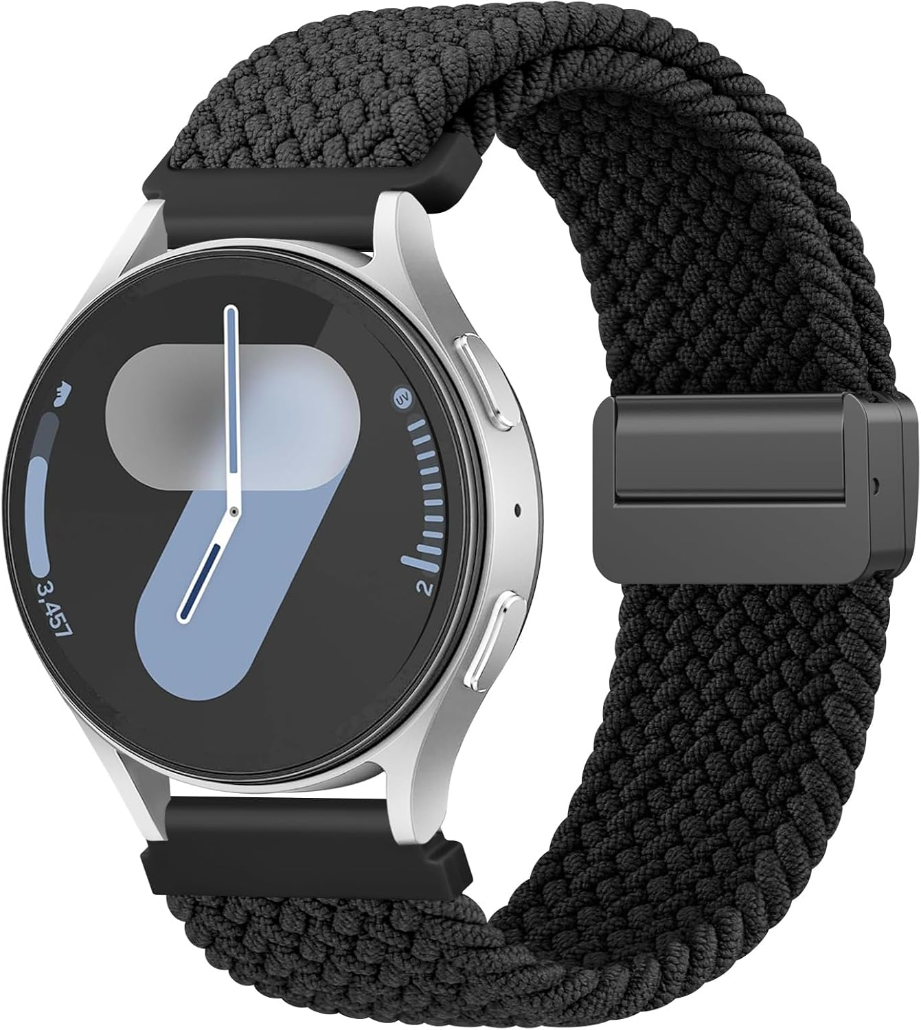 Magnetic Stretchy Band for Samsung Galaxy Watch 7/6/5/4/FE 40Mm 44Mm/Galaxy Watch 6 Classic 43Mm 47Mm/Watch 5 Pro 45Mm/Watch 4 Classic 42Mm 46Mm, 20Mm Soft Elastic Adjustable Wristbands Strap image number 2