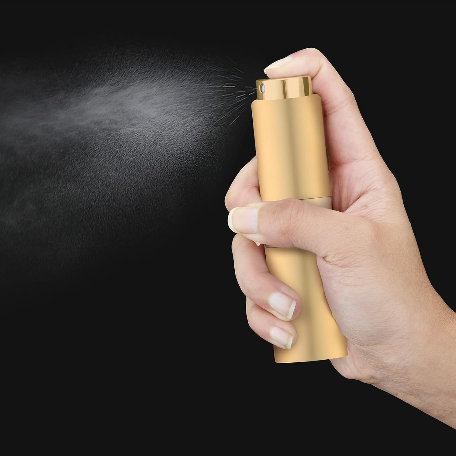 Perfume Travel Refillable Atomizer Bottle: Cologne Spray Mini for Refill - Empty Fragrance Sprayer for Men, Black, Gold, 20 Ml (2 Count) - Black, Pink image number 4