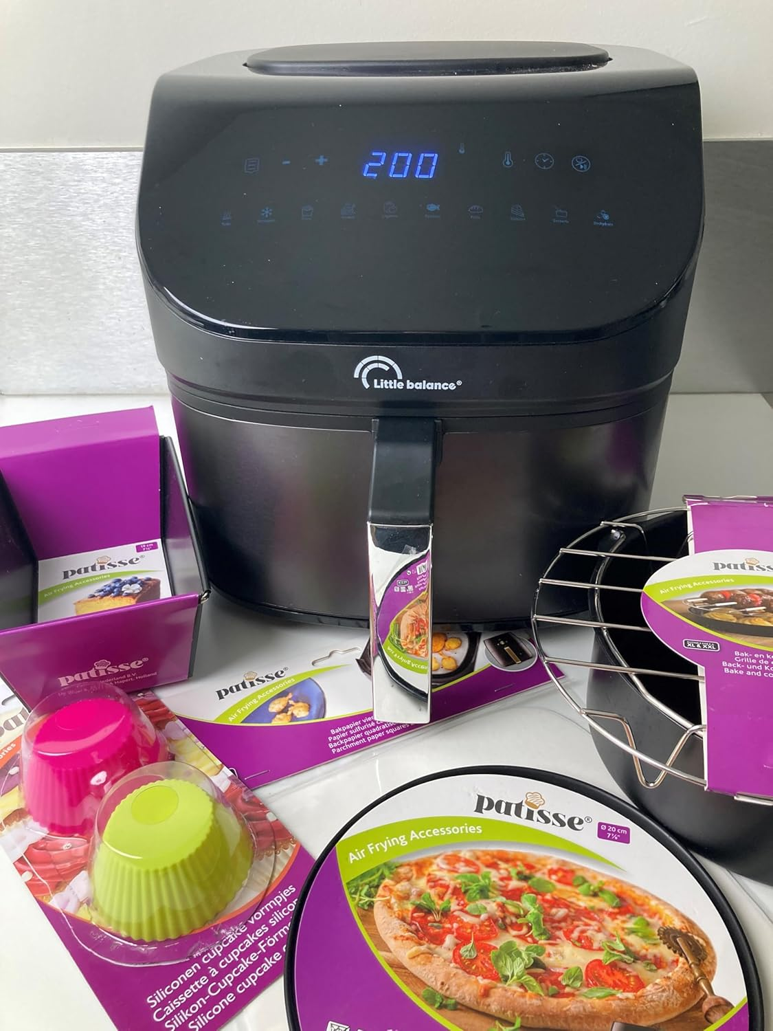 Patisse Deep Cake Pan for Air Fryer, Small, Black image number 3