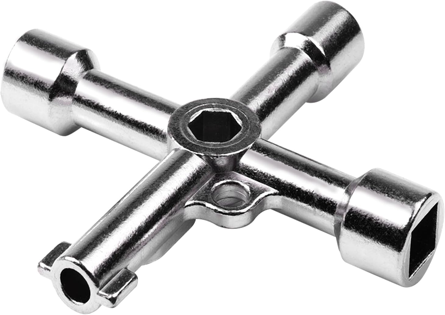 ATOPLEE 4-Way Utilities Key - Triangle/Square/Panel Cross for Faucet, Gas Meter, Valve, Spigots, Electrical Cabinet Opening image number 5