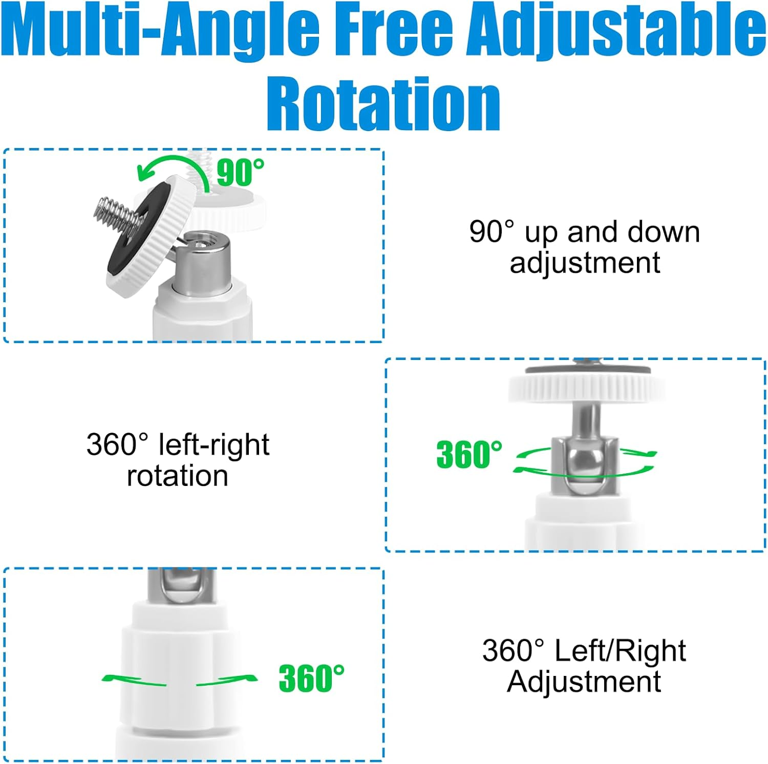 Adjustment Wall Mount Compatible with Ring Stick up Camera Ring Camera Holder Outdoor 360&deg; Adjustable Security Camera Wall Mount Ring Cam Camera Wall Mount for Arlo Arlo Pro Cam System image number 4