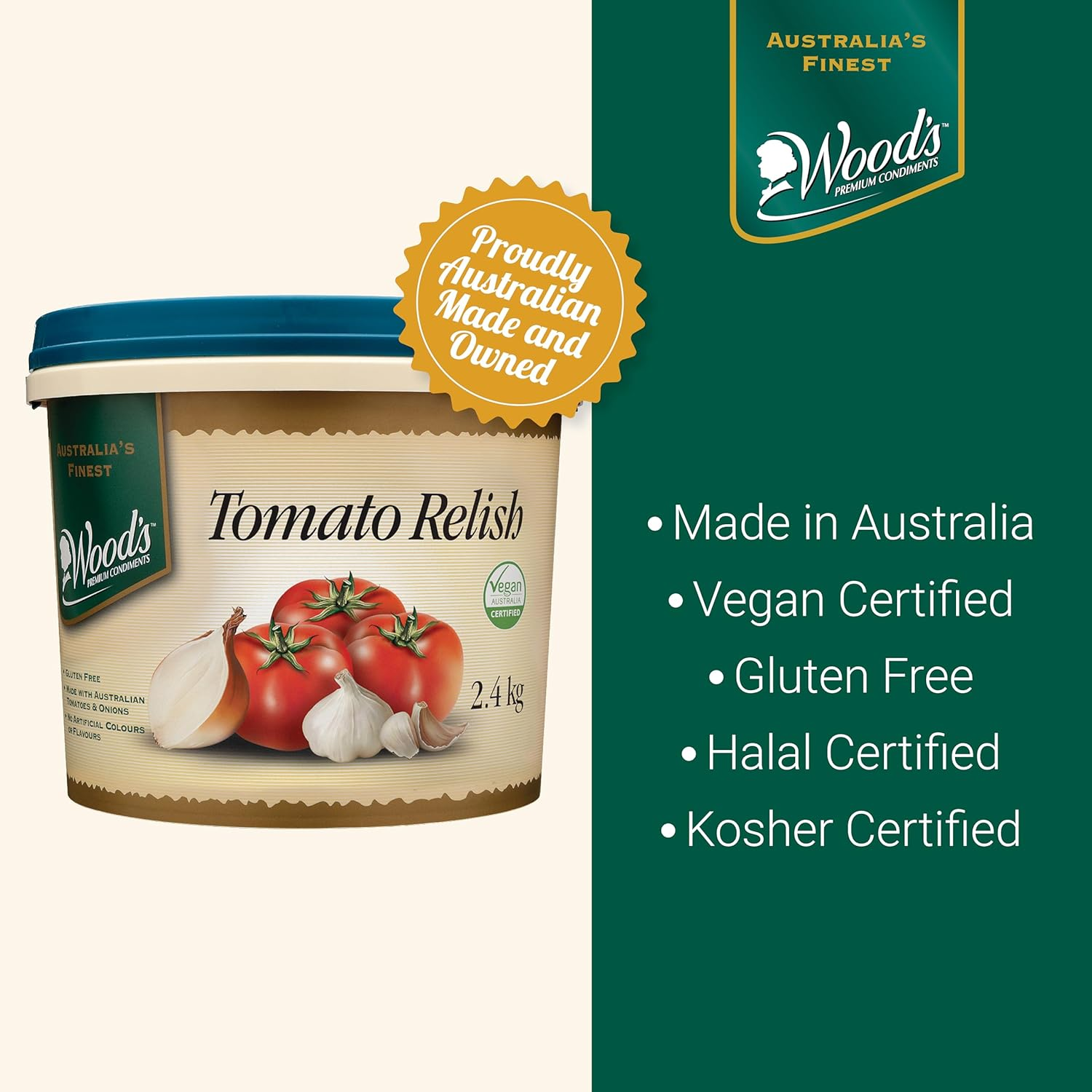 Wood'S Condiments Tomato Relish 2.4 Kg image number 2