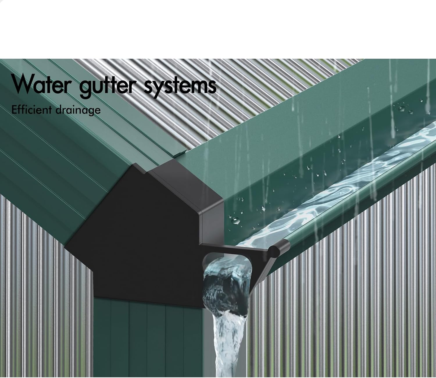 ALFORDSON Greenhouse Garden Transparent Shed with Sliding Door, Walk-In Tunnel Green House with Adjustable Roof Vent, Aluminium Steel Frame Grow Tent for Gardening Plant Flowers, 252X127X218Mm image number 6