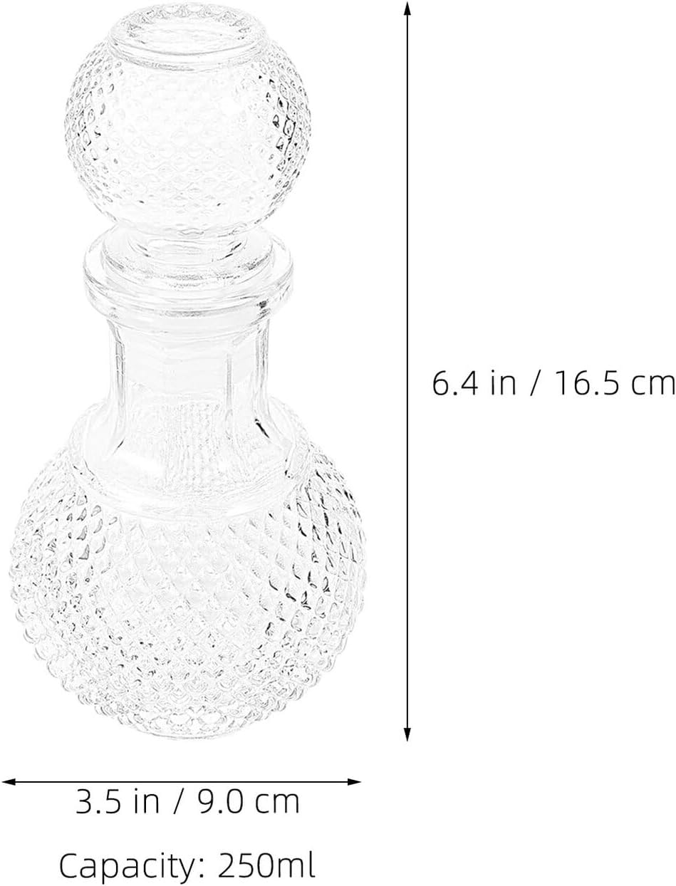 NAMOARLY 2Pcs 250Ml Thickened Glass Liquor Decanter Set Earth Design Whiskey and Wine Cocktail Packaging Bottles for Home Bar and Hotel Use image number 4