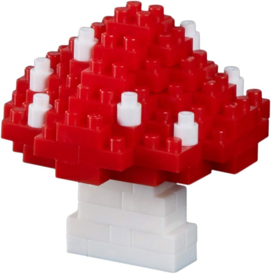 Idena 40156 - Postcard Lucky Mushroom with a 3D Model Building Set with 79 Original Brixies Mini Building Blocks, Difficulty Level 1, Greeting Card or Gift for Children and Adults image number 4
