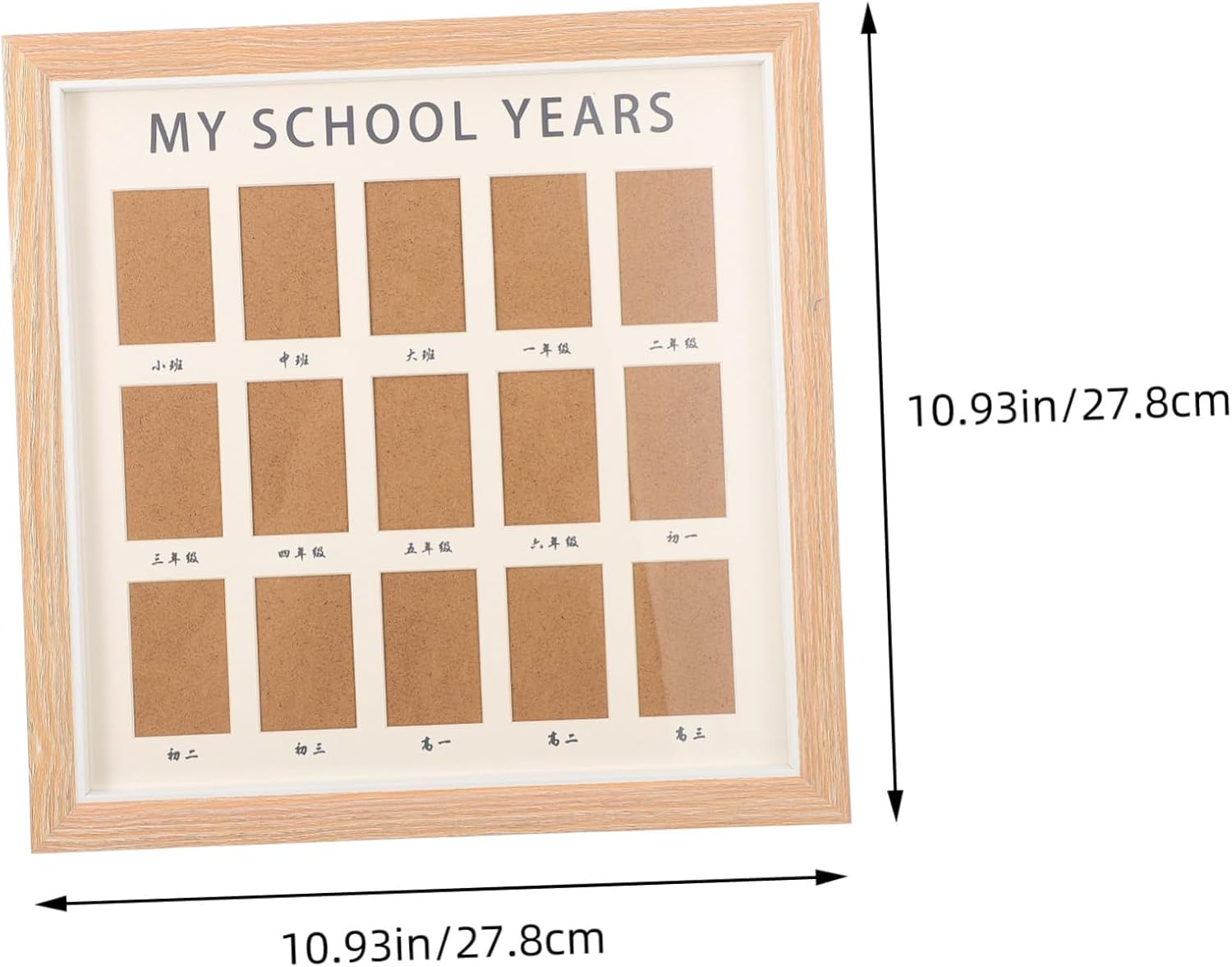 School Picture Frame Collage Durable Tabletop Photo Holder for Newborn to Graduation Memories Beautiful Growth Record Display for Home and Art Gallery image number 6