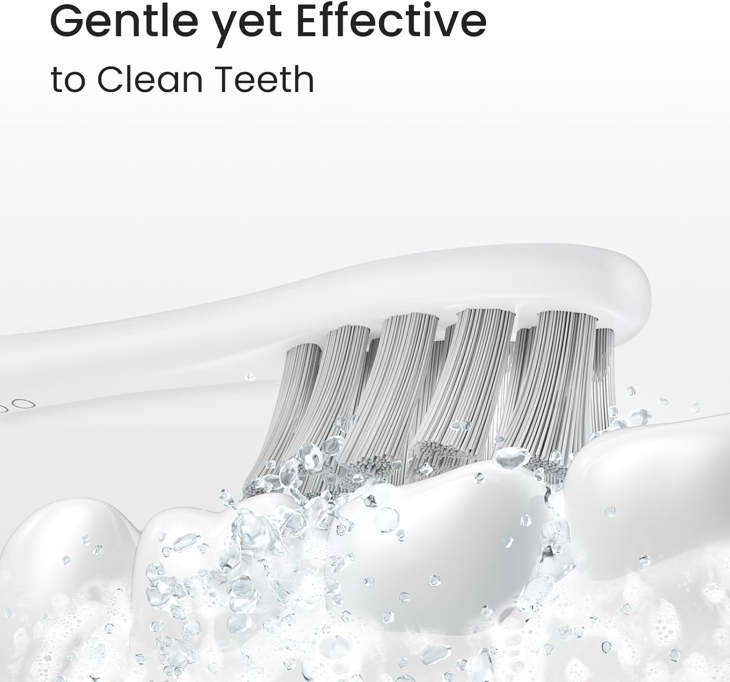 Oclean Flow Travelgo Sonic Electric Toothbrush &ndash; 180-Day Battery, 5 Modes, 6 Dupont Heads, Timer, Pressure Sensor, IPX7 Waterproof &ndash; Oral Hygiene - White - White image number 2