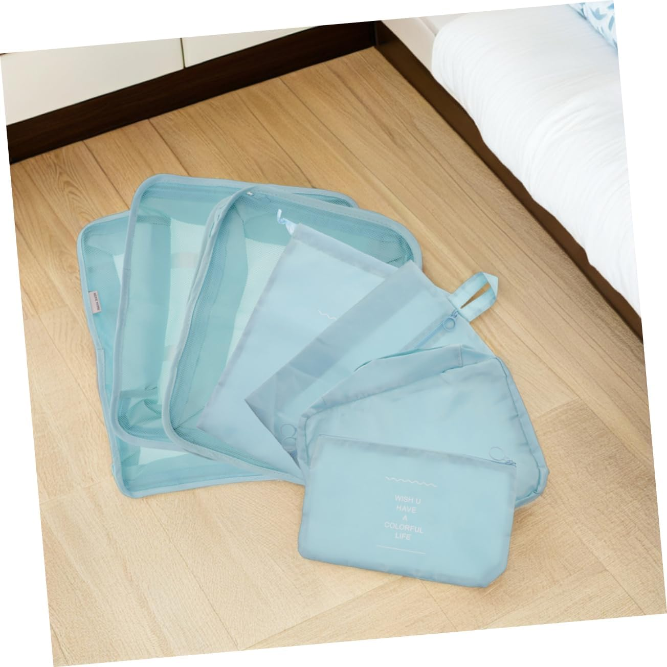 LIFKOME 14Pcs Travel Storage Bag Set Compression Packing Cubes Luggage Packing Organizers Space-Saving Cubes for Travel Shoe Packaging Bag