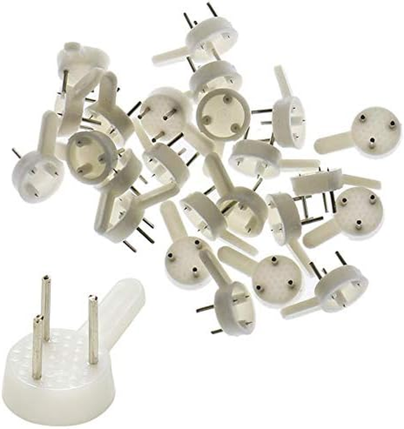 Luckycivia 120Pcs Plastic Photo Frame Nail, Hardwall Hanger Uses for Hardware, Plastic Invisible Traceless Hardwall Picture Hook, Non-Mark Wall Hook Hanger for Photo Painting (White) image number 6