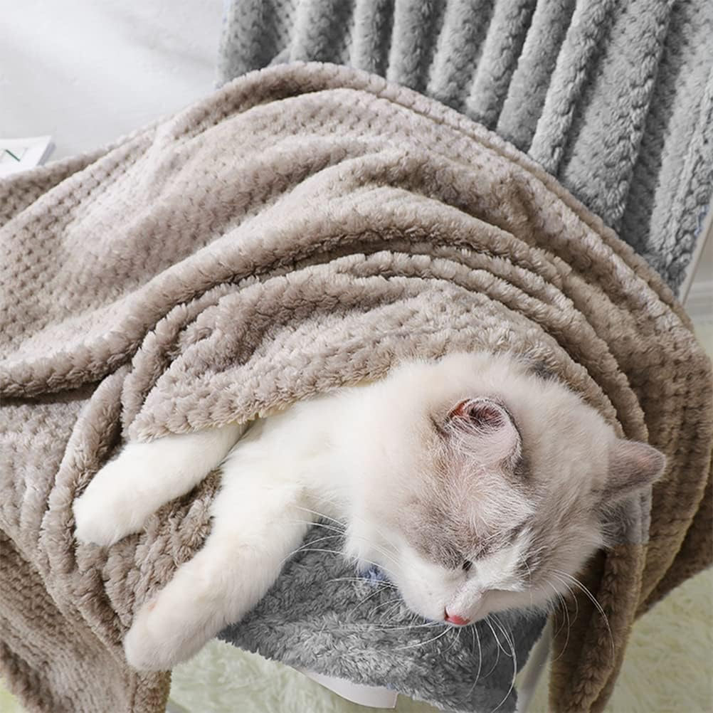 Warm Soft Fuzzy Blanket Dog Blanket Cat Blanket,3Pcs Flannel Fuzzy Washable Soft Warm Pet Bed Cover Blanket,Small Flannel Kitten Blanket Fleece Soft and Warm Fuzzy Pet Throw Fleece Flannel Pet Blanket image number 3