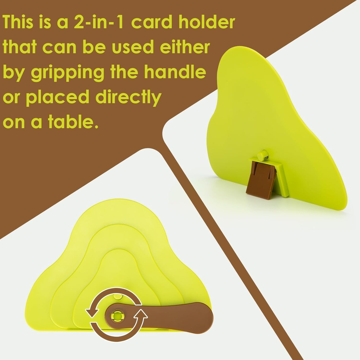 2 Pack Playing Card Holder for Kids Adults, Little Hands Free Cards Organizer for Canasta Uno Poker Game (Yellow)