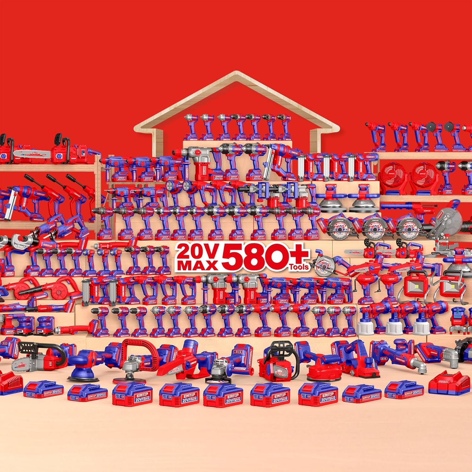 EMTOP Cordless LED Work Light (Body Only) 3 Brightness Modes ELWLI2088