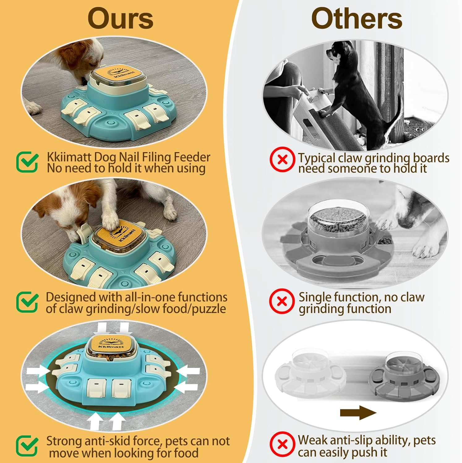 Dog Slow Feeder Interactive Toy, Dog Food Puzzle Toy for Entertainment 2 Levels, Dog Treat Puzzle Food Dispenser for All Breeds Smart Dog, Dog Enrichment Toys for Brain Training image number 4