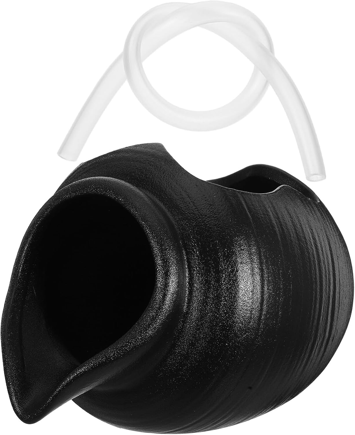 TEHAUX Ceramic Garden Fountain Spitter Jar for Outdoor Landscape Circulating Waterfall Pot for Patio Courtyard Relaxing Flowing Water Sound Feature for Decor image number 2