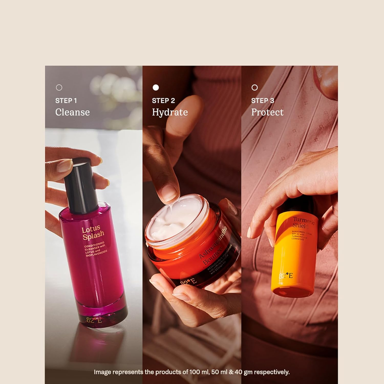 Ashwagandha Bounce Rejuvenating Moisturiser by 82East by Deepika Padukone for Women - 1.6 Oz Moisturiser image number 4