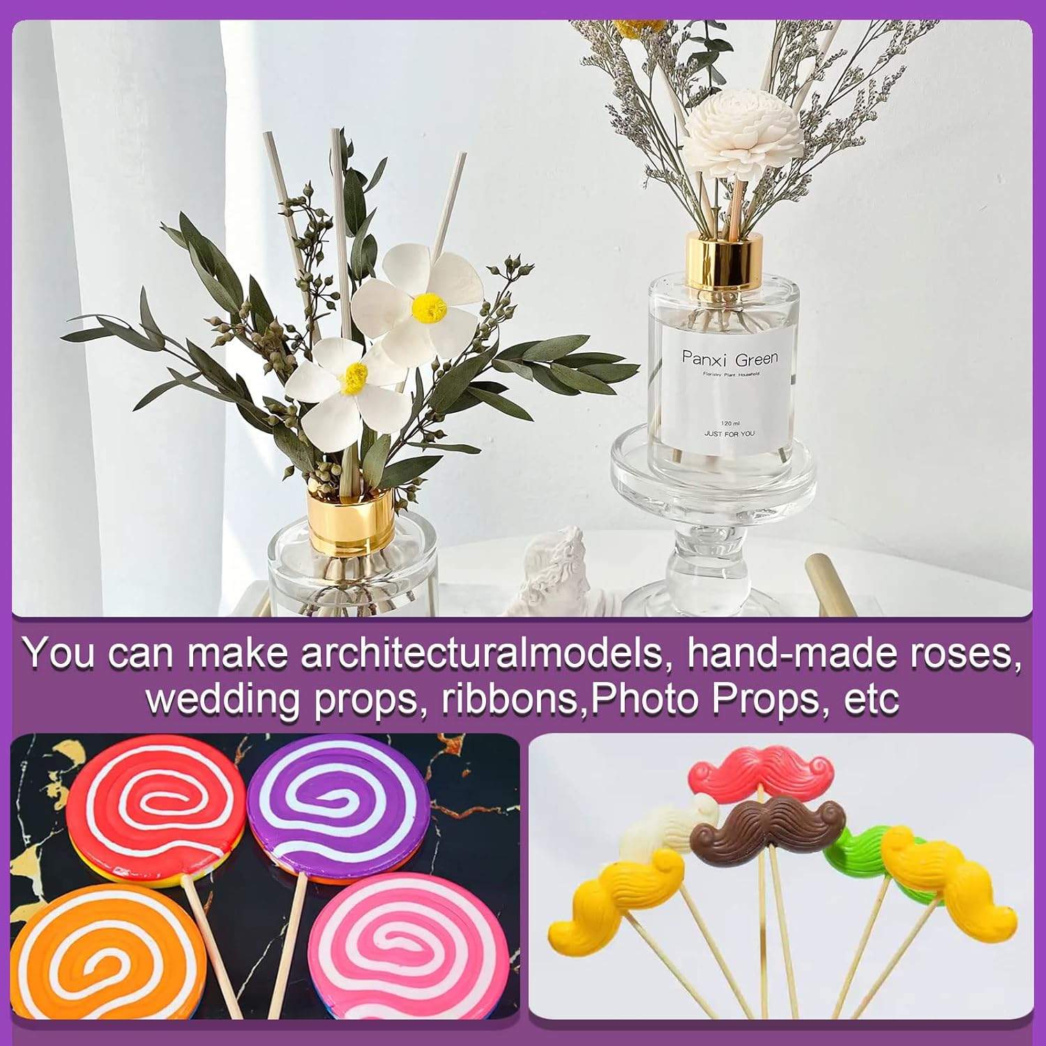 Swpeet 160Pcs OD 1/8" 3/16" 1/4" 5/16" 3/8" Length 6Inch/150Mm Wooden Dowel Rods Craft Wood Sticks Assortment Kit, Unfinished Dowel Small round Hardwood Sticks image number 2