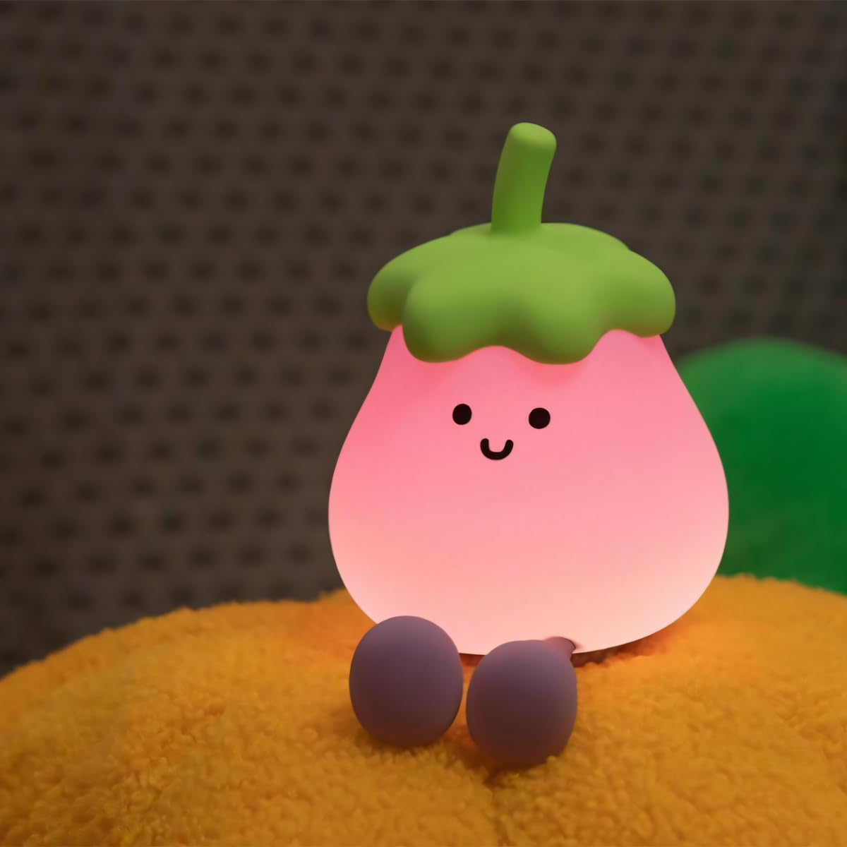 Night Light, Cute Silicone Nursery Lamp with Rechargeable USB, Tap Control, Soft Warm White Changing LED Nightlight, Bedroom Kawaii Decor, Perfect Choice for Valentine&rsquo;S Day, Birthday image number 2