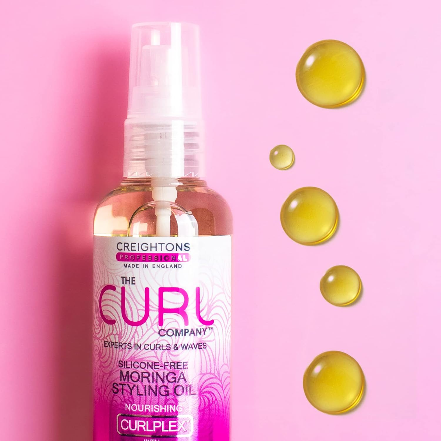The Curl Company Silicone Free Moringa Styling Oil (100Ml) - Formulated with Nourishing Moringa Oil. the Experts in Curls & Waves. Smooths & Nourishes Hair for Hydrated Curls, Coils & Waves image number 1