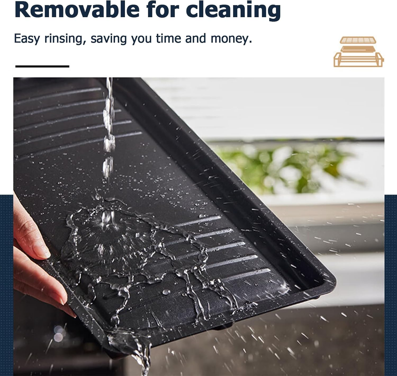 Electric BBQ Grill, 2-In-1 Smokeless Electric Grills with Removable Grill & Non-Stick Baking Pan, Portable Korean BBQ, Knob Temperature Control, 2000W, Dishwasher Safe - Blue image number 2