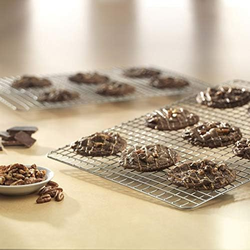 USA Pan Oven Safe Nonstick Baking and Cooling Rack, Quarter Sheet, Aluminized Steel image number 3