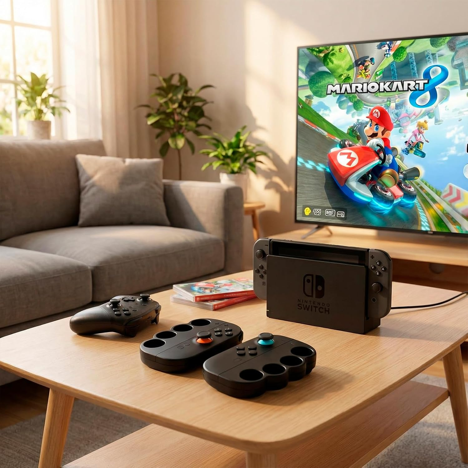 Luzcauwy 2 PCS Fitness Boxing Hand Grip Compatible with Nintendo Switch 2 Joycon Controllers, Fun Family Boxing Game Accessories, Black Handles for More Exciting Gaming Experience image number 4