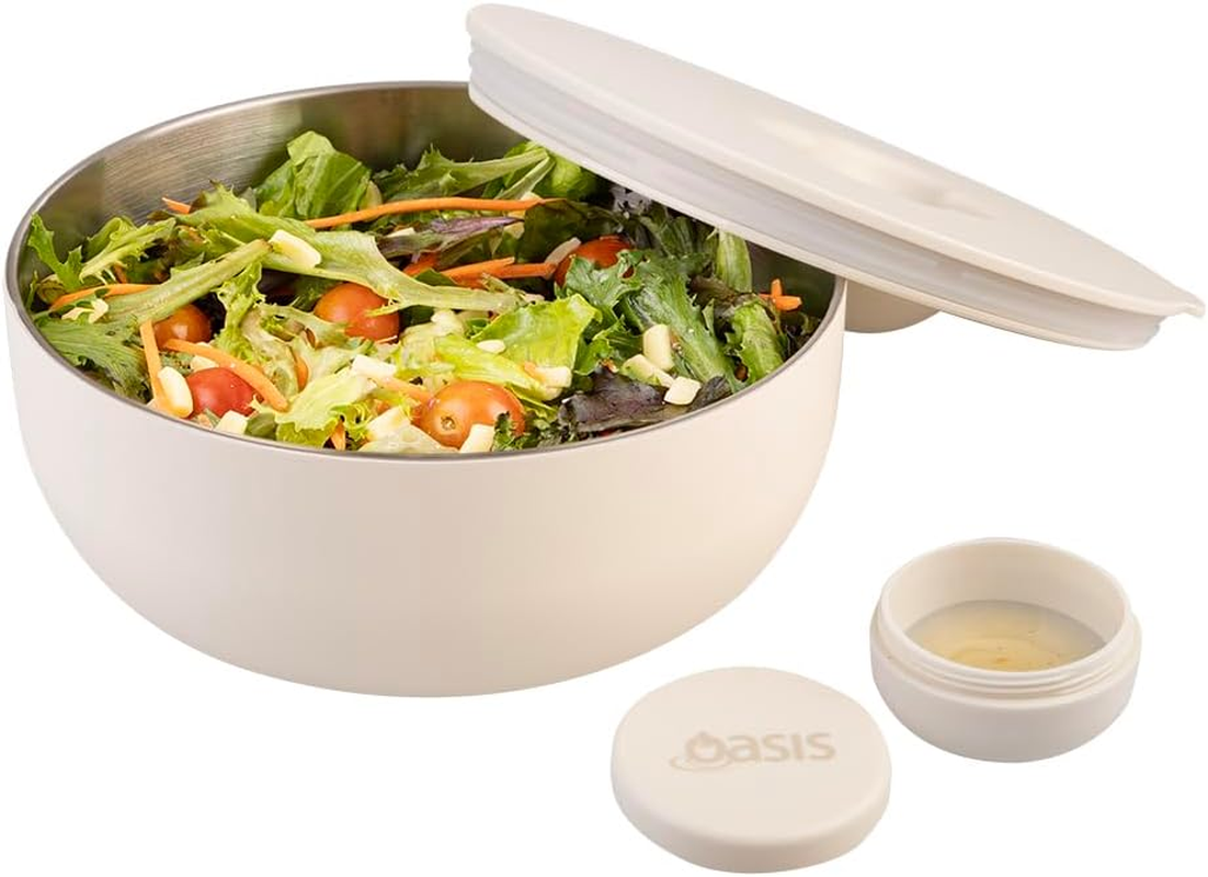 Oasis Stainless Steel Double Wall Insulated Fresh'N'Go Lunch Bowl 950Ml - Alabaster