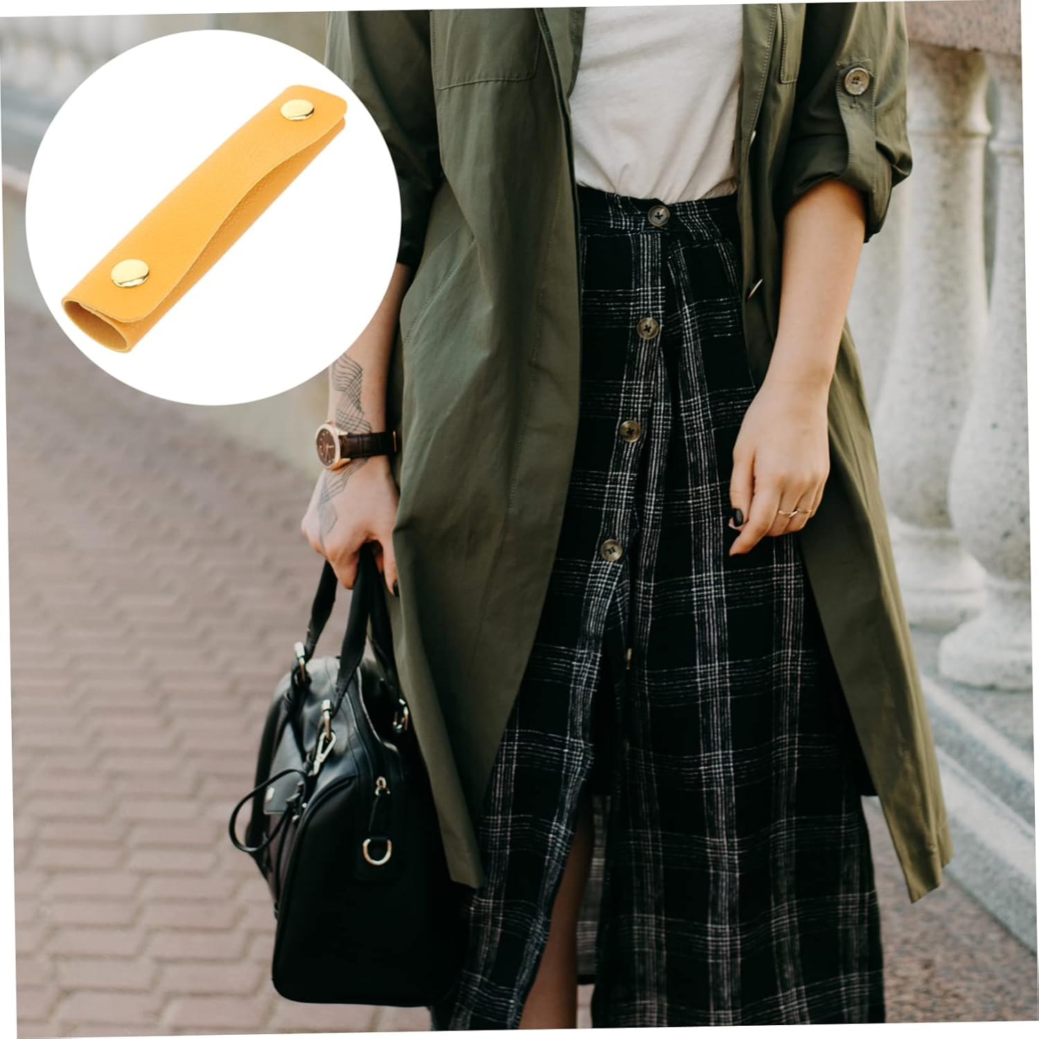 Veemoon Pu Luggage Handle Cover Bag Handle Wrap Shoulder Strap Cover for Handbags Lightweight Travel Handbag Accessory image number 3