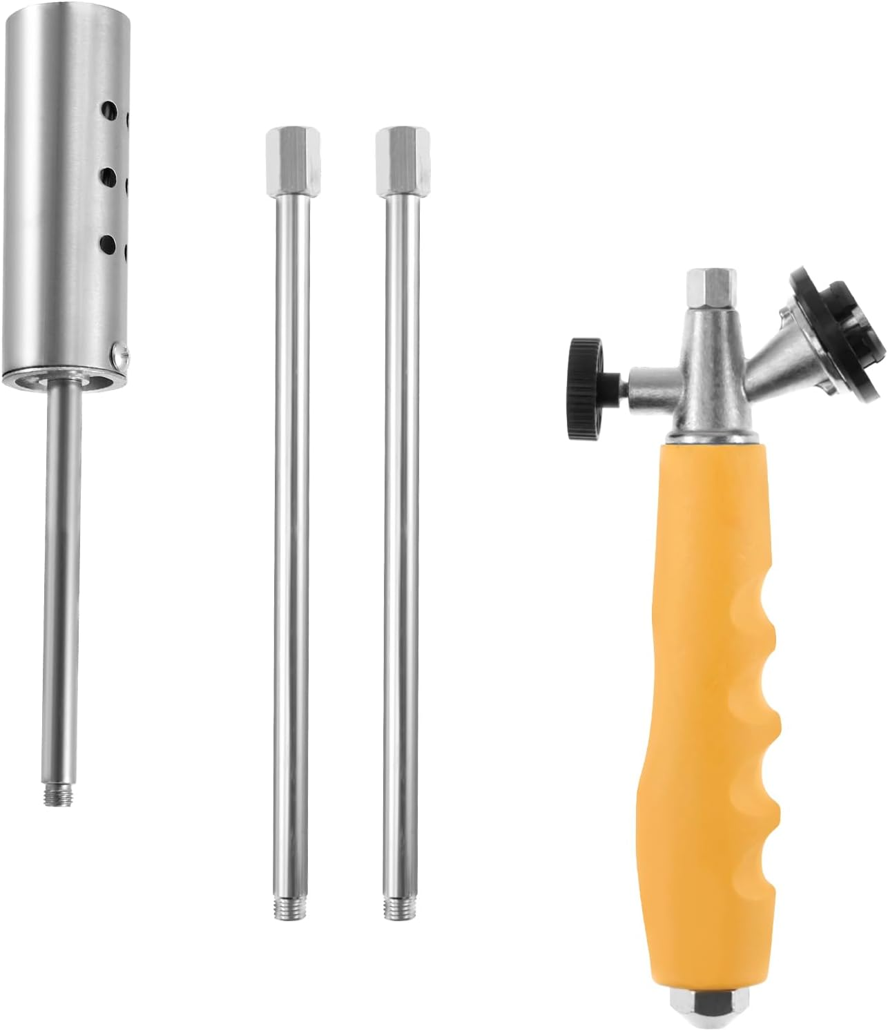 Weed Terminator Removable 3 Stage Weed Flame Torch Stainless Steel outside Weed Burner Reusable Long Arm Weed Torch Multifunction Weed Terminator for Garden Melting Ice Charcoal Starter Mbnvtxh image number 2