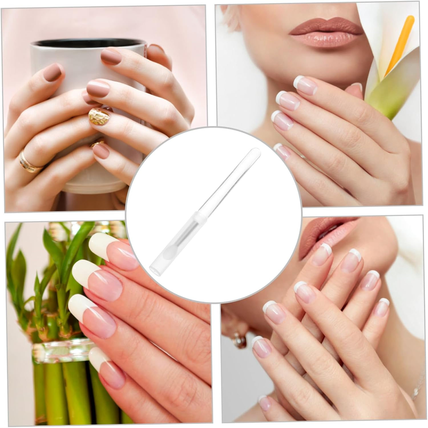 DEARMAMY 20Pcs Silicone Nail Applicator Brush Nail Polish Brush for Art Pigment Applicator for Reusable Art Tools