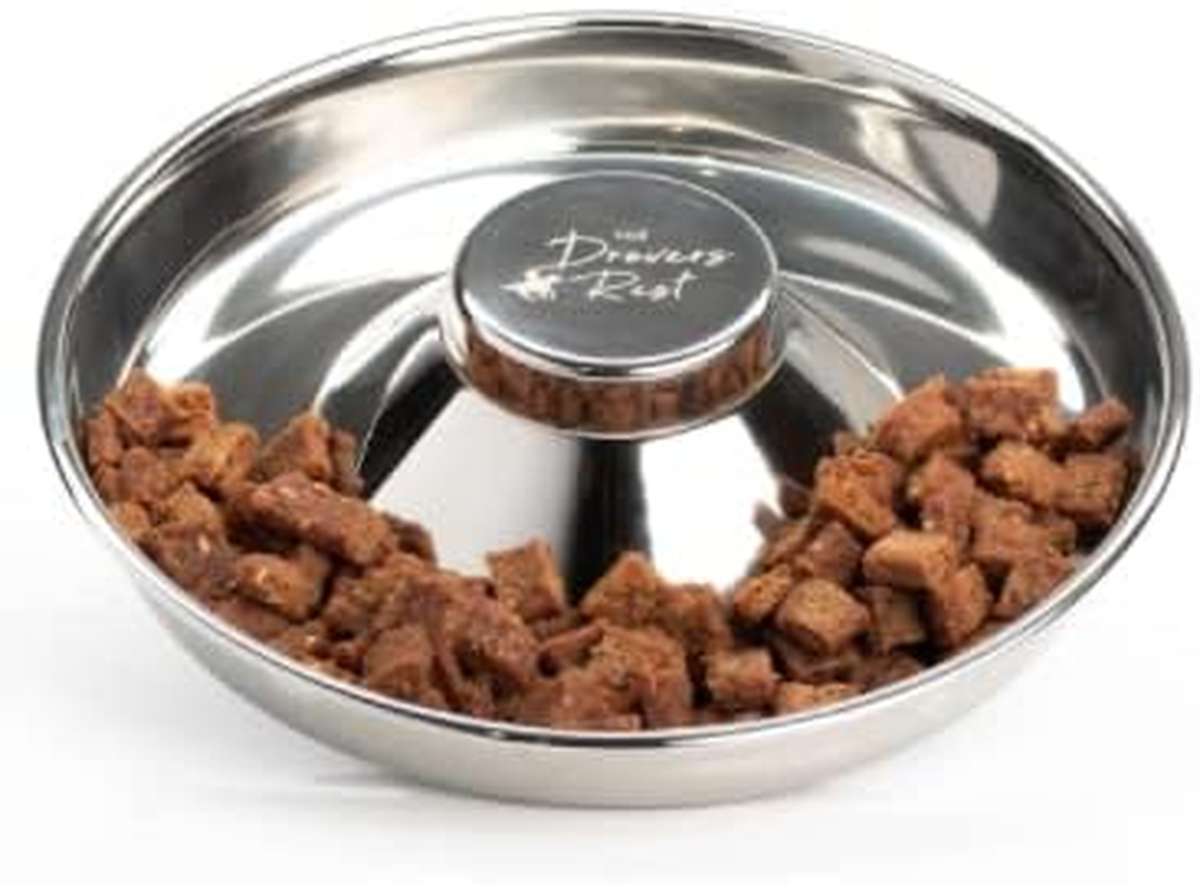 DROVERS Dog and Co Stainless Steel Slow Feeder- One Piece - Extra Strong - Puppy Weaning Bowl - SMALL image number 1