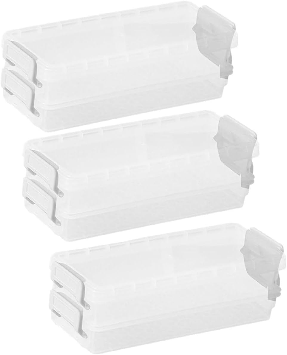 AIMALL 3PCS 2 Layer Versatile Clear Plastic Desktop Organizer Box for Cosmetics, Brushes, and Stationery, Multifunctional with Adjustable Compartments, Ideal for Home and Office Use