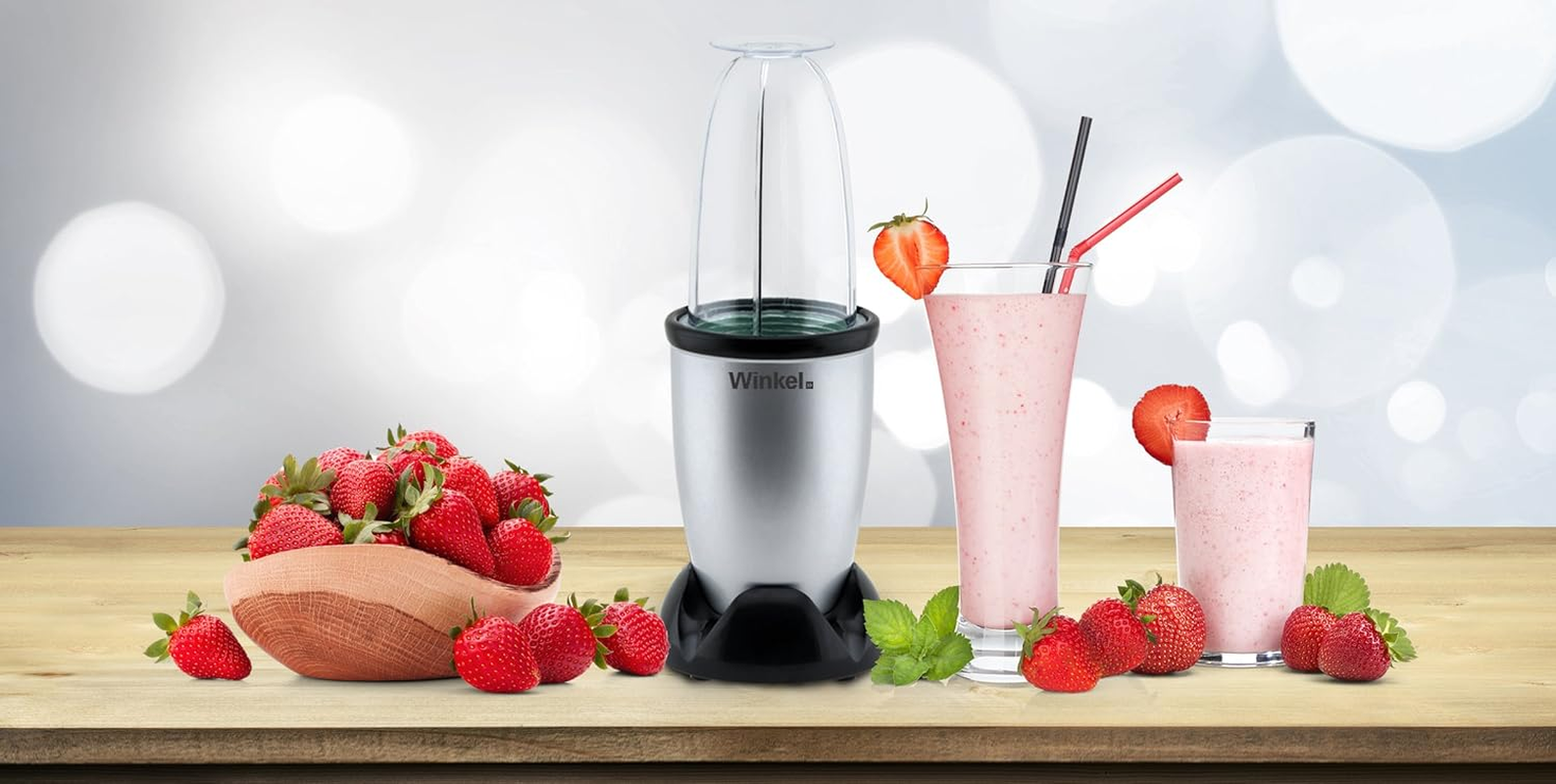 Winkel KBL20 Kitchen Bullet Food Processor / 8 Functions/Stainless Steel Blades image number 3