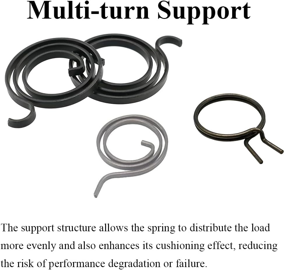 6Pcs Door Handle Springs Replacement,Round Head Design Door Handle Springs 2-Turn Coil Steel Spring Repair Set Door Lock Internal Spring Repair(Dia 30Mm) image number 4