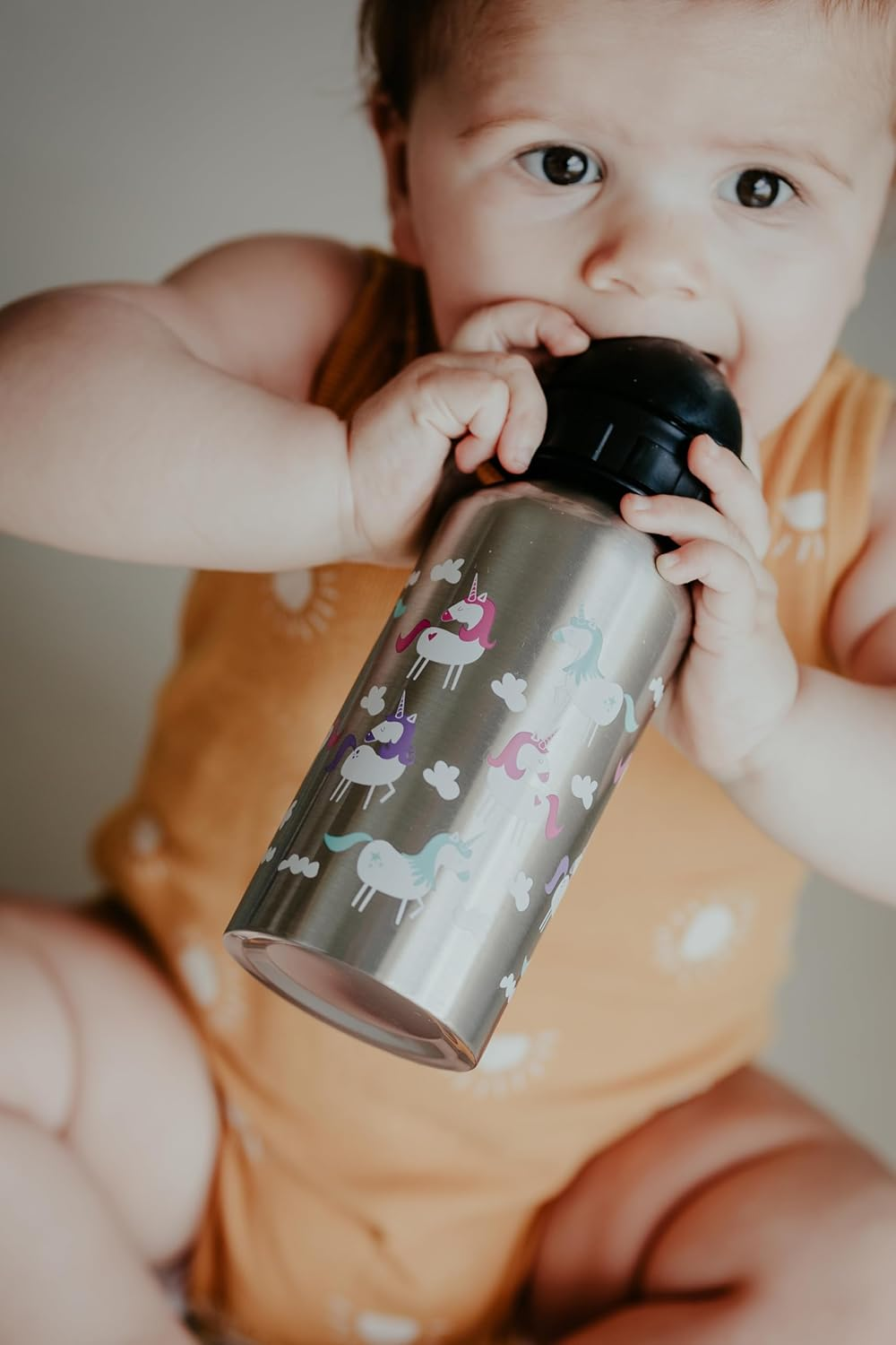 My Family Stainless Steel Kids Drink Bottle - BPA Free, Non-Toxic, Eco-Friendly, Reusable Water Bottle for Toddlers & Preschoolers (400Ml) - Unicorn