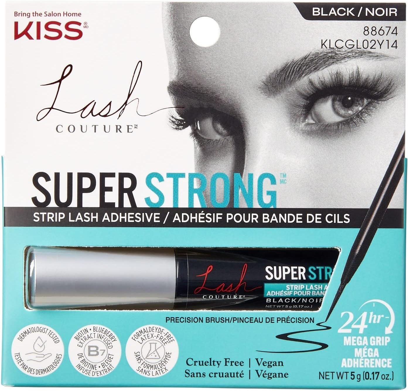 Kiss Lash Couture Adhesive Strip Lash Black image number 1